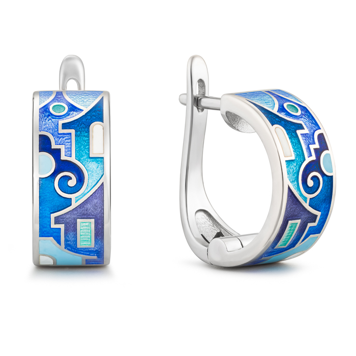 Mindjuse "Houses".Srebro 925,emajl.Ručno rađeni .