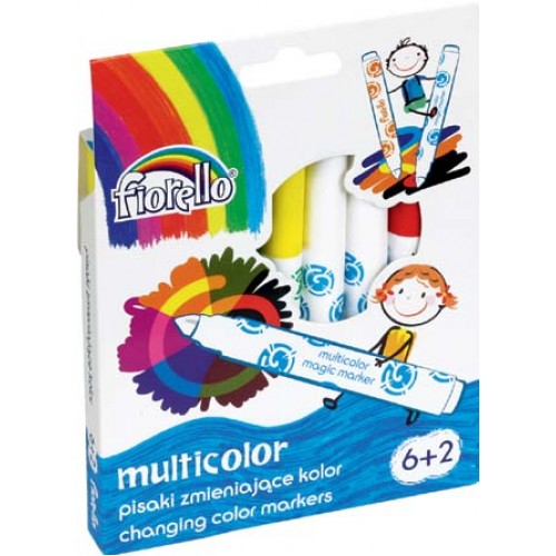 FLOMASTERI KOJI MIJENJAJU BOJE 6 BOJA + 2 MAGIČNA