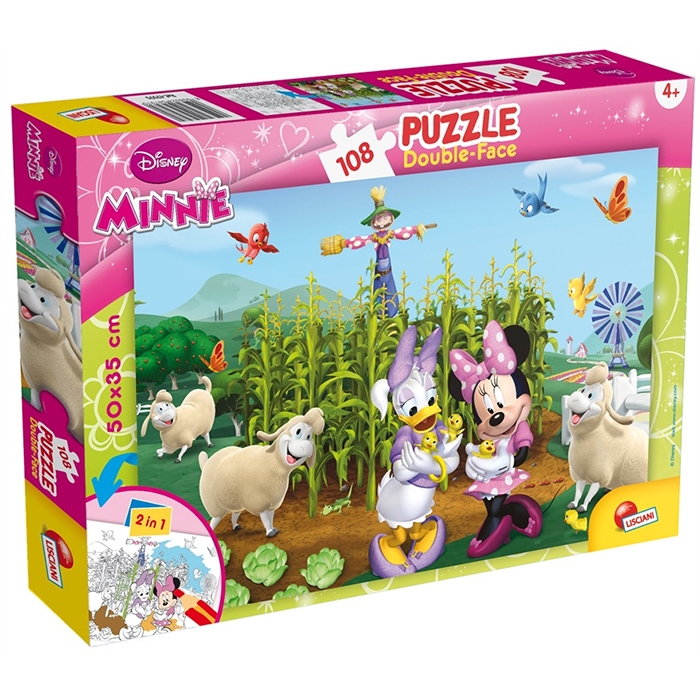 PUZZLE 108 KOM. 2u1 SLOŽI I OBOJI MINNIE