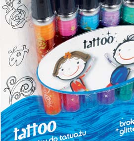 TATTOO GEL OLOVKE SA ŠABLONIMA 6 BOJA